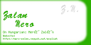 zalan mero business card